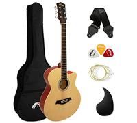 Tiger ACG3-NT Guitarra Acústica con Funda, Cuerdas de Repuesto y Correa