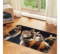 Tiger and Dog - Alfombrilla de piel absorbente antideslizante para mascotas, 30 x 45 cm, de secado rápido, impermeable, lavable