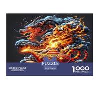 Tiger and Dragon Rompecabezas 1000 Piezas Animal Estéticos Y Desafiantes Decoración del Hogar Regalo para Familiares/Parejas Entretenimiento Creativo para Adultos Y Niños Mayores 70x50cm/1000pcs