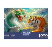 Tiger And Dragon Rompecabezas 1000 Piezas Animal Estéticos Y Desafiantes Rompecabezas De Desafío Duro Imposible Regalos Para Mujeres, Regalos Para Hombres Decoración Del Hogar Para Adultos Y Niños May