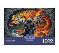 Tiger And Dragon Rompecabezas 1000 Piezas Animal Estéticos Y Desafiantes Rompecabezas De Desafío Duro Imposible Juguete Desafío Y Juego Educativo Regalos Para Adultos Y Niños Mayores De 8 Años 70x50