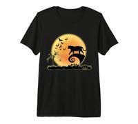 Tiger and Moon Scary Animals Funny Halloween Costume Camiseta Premium