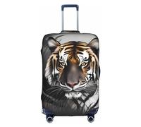 Tiger At Rest - Funda lavable para equipaje de 18 a 32 pulgadas, resistente a los arañazos, Blanco, S