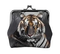 Tiger at Rest - Monedero de doble cara para mujer, pequeño tarjetero de piel sintética