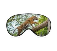 Tiger at The Zoo - Antifaz para dormir con correa ajustable, cómoda y suave, ayuda para dormir, antifaz que bloquea la luz