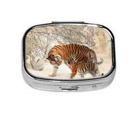 Tiger Baby Tigerfamile Young, pastillero con 2 compartimentos, organizador portátil