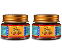 Tiger Balm Rojo - Bálsamo Original para Masajes con Efecto Calor, Alivio Muscular y Articular, Fórmula Tradicional con Canela, Clavo, Mentol y Alcanfor - 19 g (Paquete de 2)