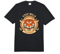 Tiger Born Wild Stay Wild Forest Amantes de los Animales Vida Silvestre Gato Comfort Colors Adult Heavyweight T-Shirt