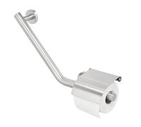 Tiger Boston Comfort & Safety Asidero de Baño con Portarrollos, Acero Inoxidable Cepillado, Izquierdo