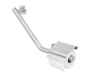 Tiger Boston Comfort & Safety Asidero de Baño con Portarrollos, Acero Inoxidable Cepillado, Izquierdo