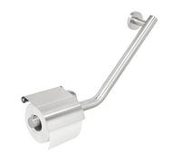 Tiger Boston Comfort & Safety Barra de Apoyo Seguridad con Portarollos, Derecho, 40.4 x 24.3 x 8 cm, Acero Inoxidable Cepillado