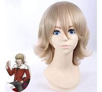 Tiger & Bunny Barnaby Brooks Jr. Pelucas de Cosplay Barnaby Brooks Jr. Peluca de pelo corto de fibra rubia de alta temperatura