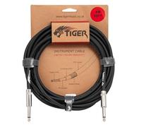 Tiger Cable de instrumento de guitarra de 6 m - Cable mono jack a jack de 1/4 pulgadas, conectores de cobre, cable blindado de bajo ruido para guitarra eléctrica, bajo, teclado, amplificador