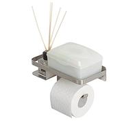 Tiger Caddy - Portarrollos con repisa, 24 cm, Color Acero Inoxidable Cepillado