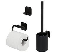 Tiger Colar - Juego de Accesorios de baño, Escobillero, Portarrollos sin Tapa, Gancho de Toalla, Negro