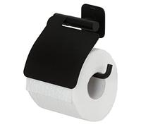 Tiger Colar Portarrollos con Tapa, Stainless Steel, Negro, Regular