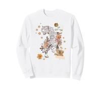 Tiger Collage Go Get 'Em Big Cats Animal Print and Stars Sudadera