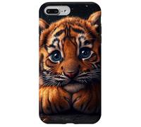 Tiger Cub Case Baby BigCat Cute Blue Eyes Wildlife Adorable Carcasa para iPhone 7 Plus/8 Plus