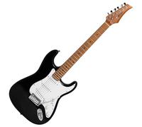 Tiger ELG-BK Guitarra Eléctrica Full Size - Mástil de Arce Tostado, Pastillas SSS Versátiles - Negra - Adecuada para Todos los Estilos Musicales