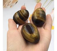 Tiger-Eye Stone Crystal Egg-Shaped Crystal Ball gem80-110g (Size : 1pc)