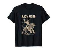 Tiger FÁCIL - Vaquera cabalgando con Confianza con una Cuerda Camiseta