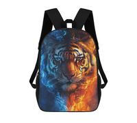 Tiger Fire And Ice Art Print-1 Mochila Grande, Ligera E Informal Para El Campus, Actividades Al Aire Libre, Viajes Y Deportes 17inch