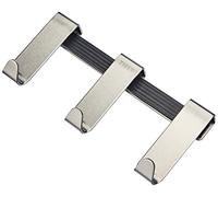 Tiger Gancho Rack Basic para el Panel de Ducha de Vidrio 6-8 mm, Acero Inoxidable Cepillado, 12,6 x 5,7 x 3,7 cm