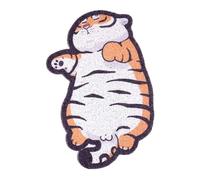 Tiger Goodnight Kyw338 - Alfombrilla de arena para gatos, alfombrilla de caída, almohadilla a prueba de caídas, tapete para suelo, tapete para suelo, amarillo, 58 x 38 cm