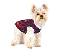 Tiger Head Art - Chaleco de algodón para perros pequeños, camiseta transpirable para mascotas con estampado único, ropa de verano para cachorros para gatos