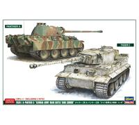 Tiger I & Panther G 2 Juegos Para IN Box 1:72 Plástico Modelo Kit Hasegawa