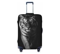 Tiger in Black and White - Fundas elásticas para equipaje de viaje, a prueba de polvo, resistente a los arañazos, para maleta, de 22 a 24 pulgadas