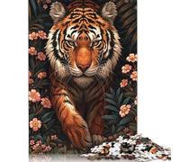 Tiger in Bloom Puzzles Imposible,desafío para Adultos Juego Educativo 1000 Piezas Obra De Arte De Juego De para Adultos Y Niños Mayores De 12 Años 1000pcs (75x50cm)
