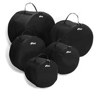 Tiger Juego de 5 bolsas de tambor - Nailon 600D ligero y duradero con acolchado de espuma gruesa - Se adapta a tamaños estándar de tambor de rock (22", 12", 13", 14", 16"), asas ergonómicas para