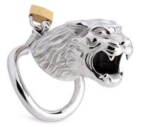 Tiger King Locking Chastity Cage - Silver