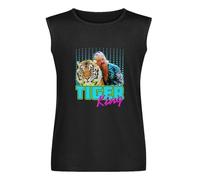 Tiger King The Joe Exotic Fan Sleeveless Camiseta Man's Fashion Cotton Black Vest Tank Clothes, Negro , L