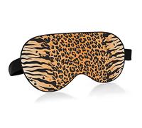Tiger Leopard Skin Transpirable Sleeping Eyes Mask, Cool Feeling Eye Sleep Cover para descanso de verano, venda elástica contorneada para viajes de mujeres y hombres