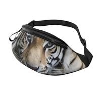 Tiger Lie On Rock - Riñonera cruzada para mujeres y hombres, riñonera pequeña a la moda para exteriores