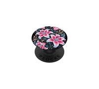 Tiger Lilies Blue White Pink Summer Spring Flowers Lily Buds PopSockets PopGrip Adhesivo