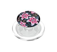 Tiger Lilies Blue White Pink Summer Spring Flowers Lily Buds PopSockets PopGrip para MagSafe