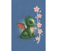 Tiger Lily Dragon Notebook || Lined, 6x9”, 120 Pages: Cute Green Dragon Journal with Cherry Blossoms - Ideal for Notes, Ideas, and Magical Plans