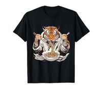 Tiger Noodle Art Kimono japonés Fideos Tigre Ramen Bowl Camiseta