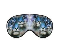 Tiger on Abstract Color Sleep Eye Mask para hombres, mujeres, adolescentes, niños, noche sueño sombra de ojos cubierta y ojos vendados, bloqueo de la luz, comodidad suave para viajes y yoga siesta