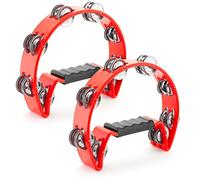 Tiger Pack de 2 Tambourines Media Luna, Rojo
