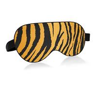 Tiger Print Skin Transpirable Sleeping Eyes Mask, Cool Feeling Eye Sleep Cover para descanso de verano, venda elástica contorneada para viajes de mujeres y hombres