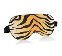 Tiger Print Skin Transpirable Sleeping Eyes Mask, Cool Feeling Eye Sleep Cover para descanso de verano, venda elástica contorneada para viajes de mujeres y hombres