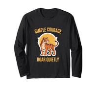 Tiger Simple Roar Unisex Adolescentes Jóvenes Moda Naturaleza Amantes Manga Larga