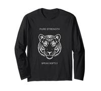 Tiger Simple Roar Unisex Adolescentes Jóvenes Moda Naturaleza Amantes Manga Larga