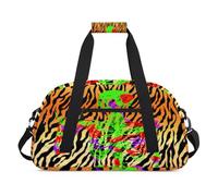 Tiger Skull Retro Kids Duffel Bags for Girls Boys, Tiger Skin Overnight Weekender Travel Bag 24L Sport Gym Duffel Bag Practice Tote Carry Bag, color, 24 L, Organizador de bolsas