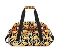 Tiger Soccer Trophy - Bolsas de lona para niñas y niños, estampado de tigre, bolsa de viaje de fin de semana, 24 L, bolsa de deporte para gimnasio, práctica, color, 24 L, Organizador de bolsas