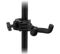 Tiger Soporte para colgar mandolina de ukelele para soporte de micrófono, soporte ajustable con agarre seguro, montaje universal, gancho negro que ahorra espacio para instrumentos de cuerda pequeños